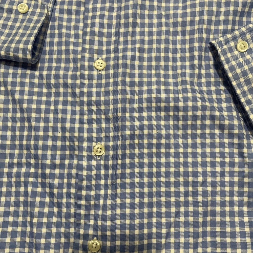 Polo Ralph Lauren Shirt Mens Medium Classic Fit Gingham Check Preppy